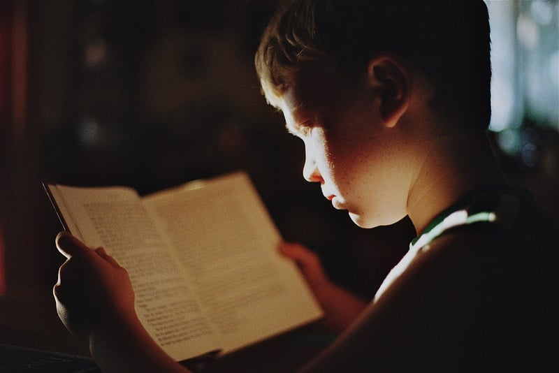 Focused student at desk